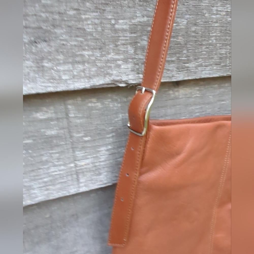 Genuine Leather ๐Natural Pebbled Cross Body/Shoulder Bag NWOT - Picture 8 of 16